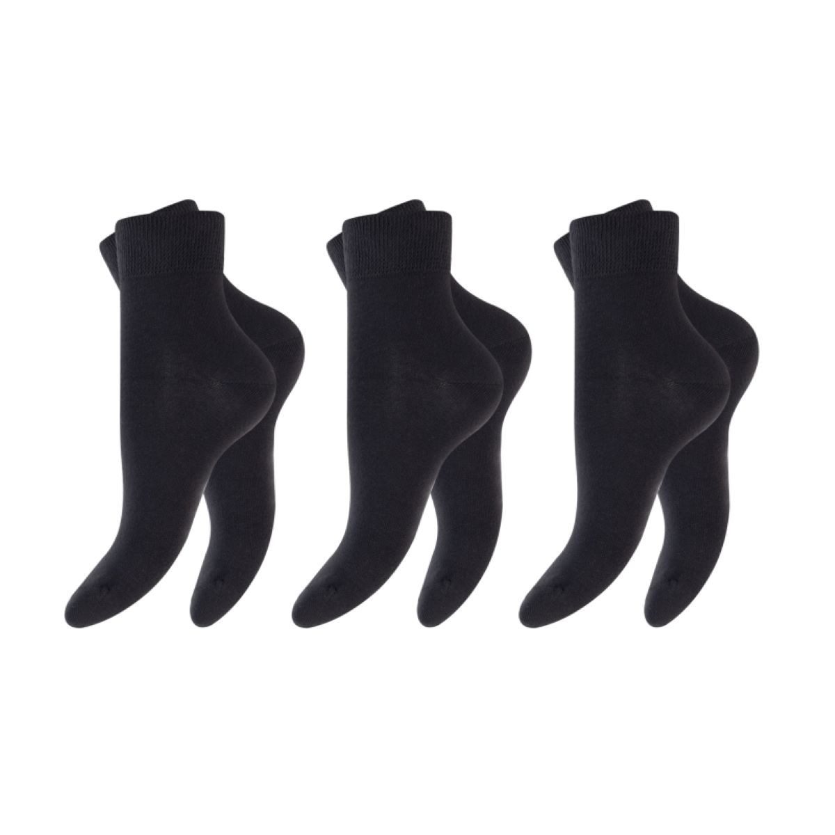 Footstar Diabetikersocken Unisex Diabetiker Kurzschaftsocken 3er-Pack Farbmix (Packung, 3 Paar) Venenfreundlich