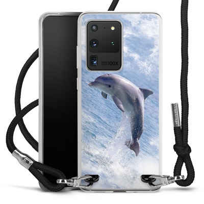 DeinDesign Handyhülle Delfine Meer Wal Springender Delphin, Samsung Galaxy S20 Ultra Handykette Hülle mit Band Case zum Umhängen