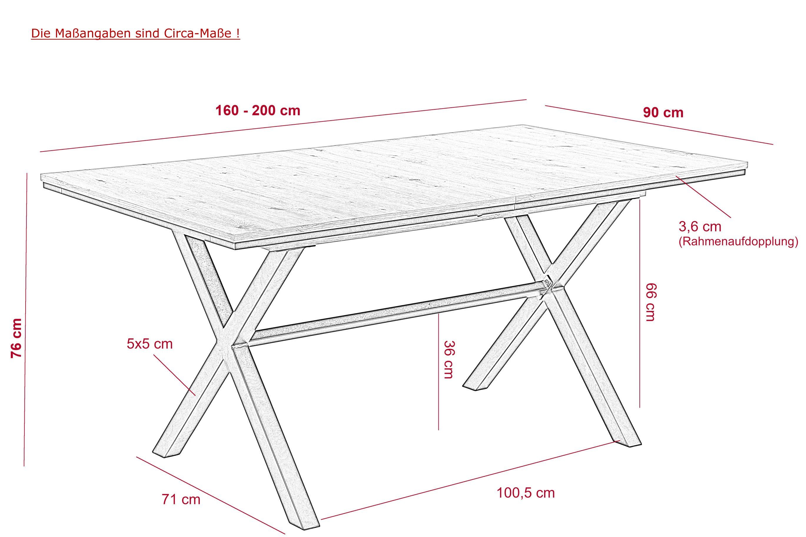 5-tlg), - Ausziehbar 160 (Set, cm, 360° HELA Sessel 200 drehbar Essgruppe,