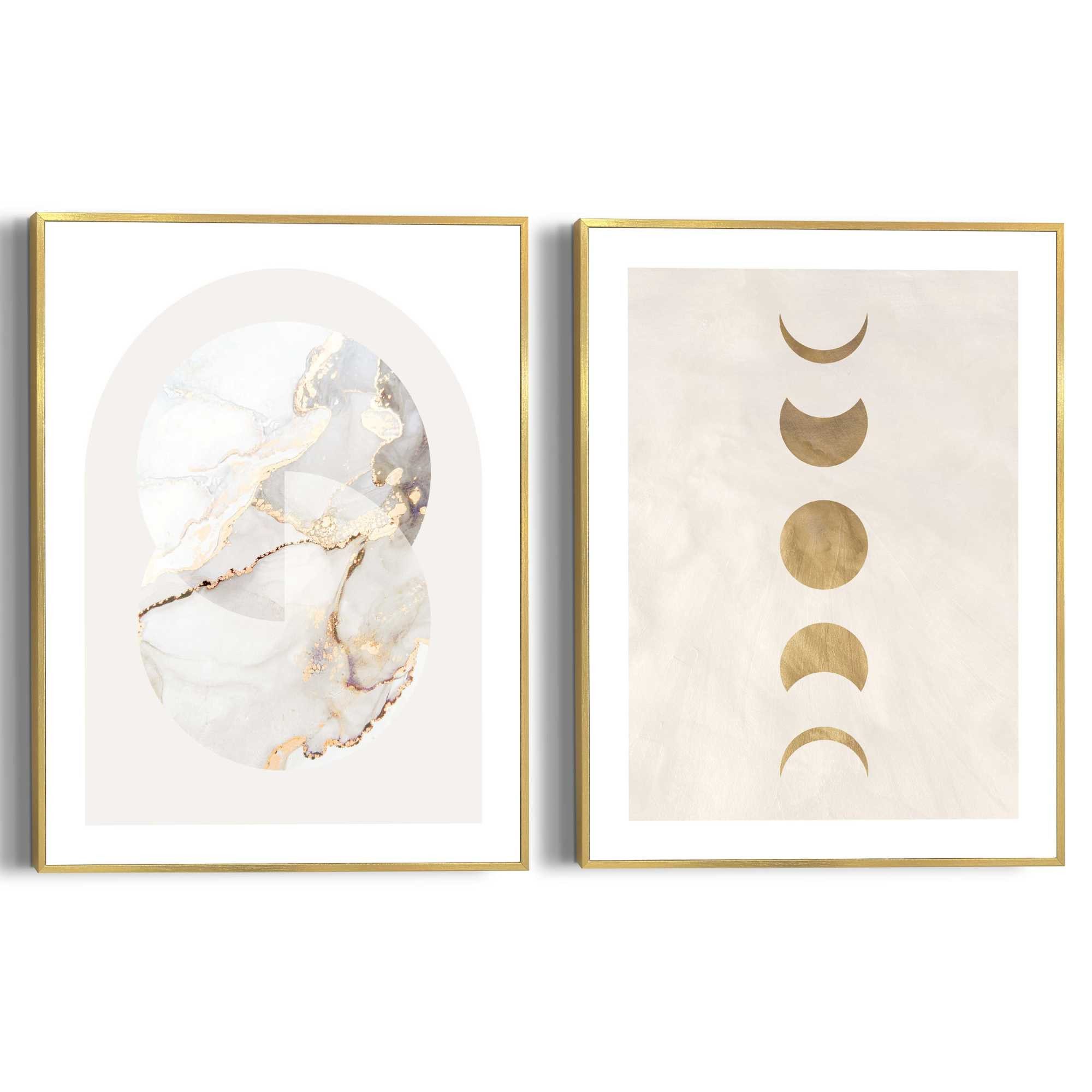 Reinders! Poster Marble Gold, Schlafzimmer - Gold - Fantasie - Vollmond - Gold - MDF - Spiritualität