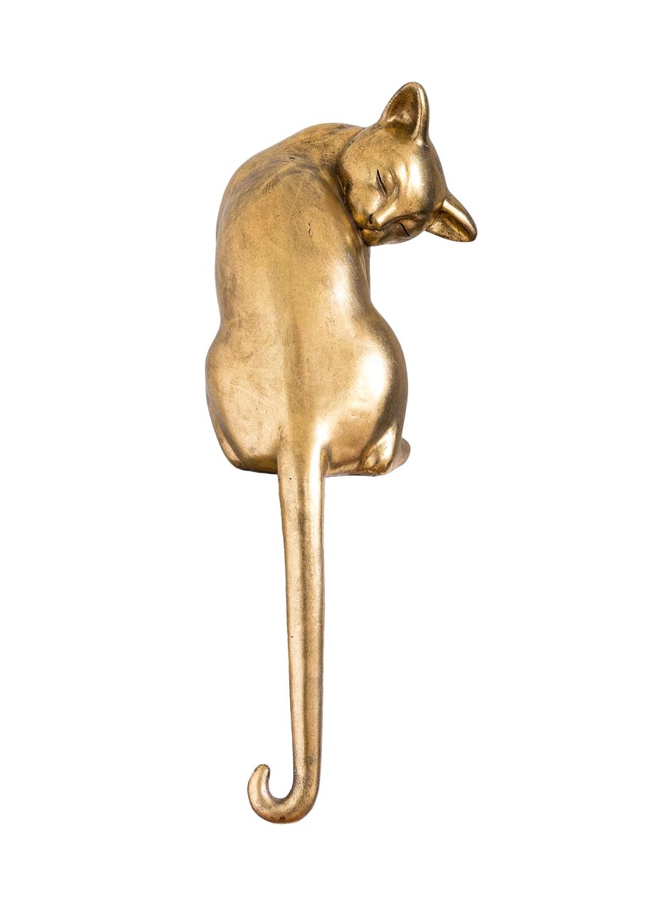 Dekofigur IDYL Moderne Skulptur Figur Sandsteinguss "Katze mit langem Schwanz"