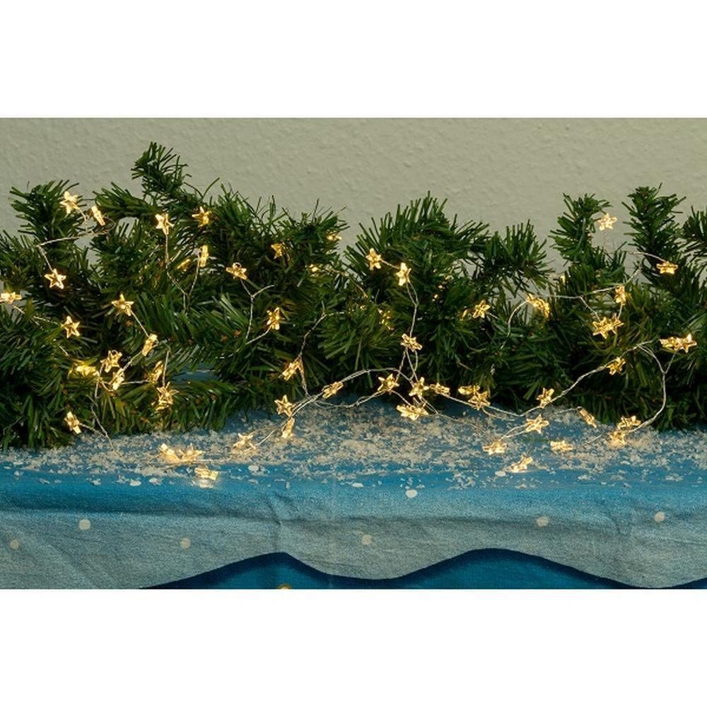 STAR TRADING LED-Lichterkette SA138 LED Cluster-Lichterkette Sterne 72er warmweiß