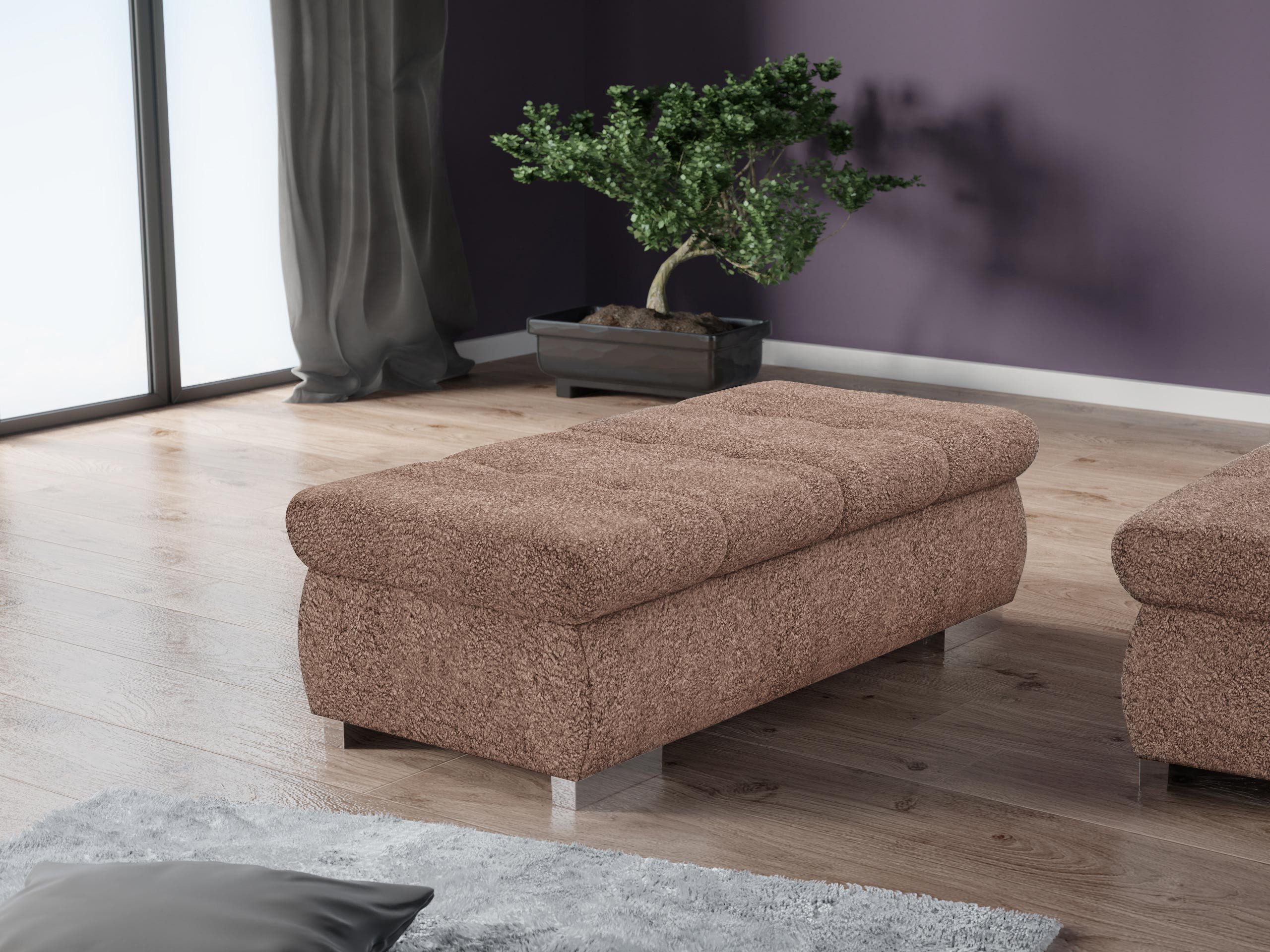 MIRJAN24 Polsterhocker Orkan Groß, Holzkonstruktion, 120x60x39 günstig online kaufen
