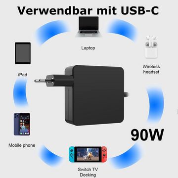 Bolwins B28C 90W USB C Netzteil PD USB Type C Ladegerät für 20V 15V 12V 9V 5V Universal-Ladegerät