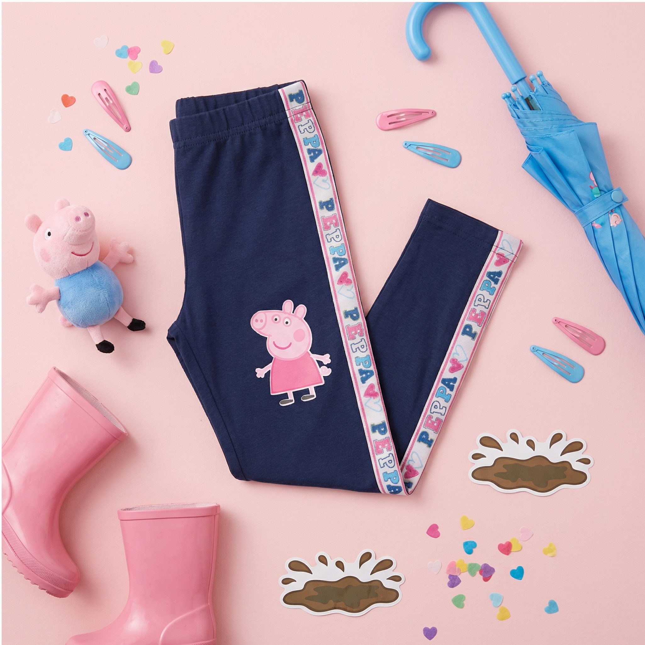 Peppa Pig Leggings Peppa Wutz Pig Mädchen Kinder Leggings Jogginghose Hose 92-116
