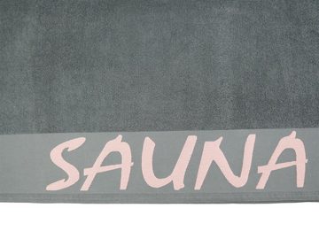 Sensepura Strandtücher Saunatuch 75x200 cm "Sauna" anthrazit, Walkfrottee (1-St), saugstarke, schwere Qualität
