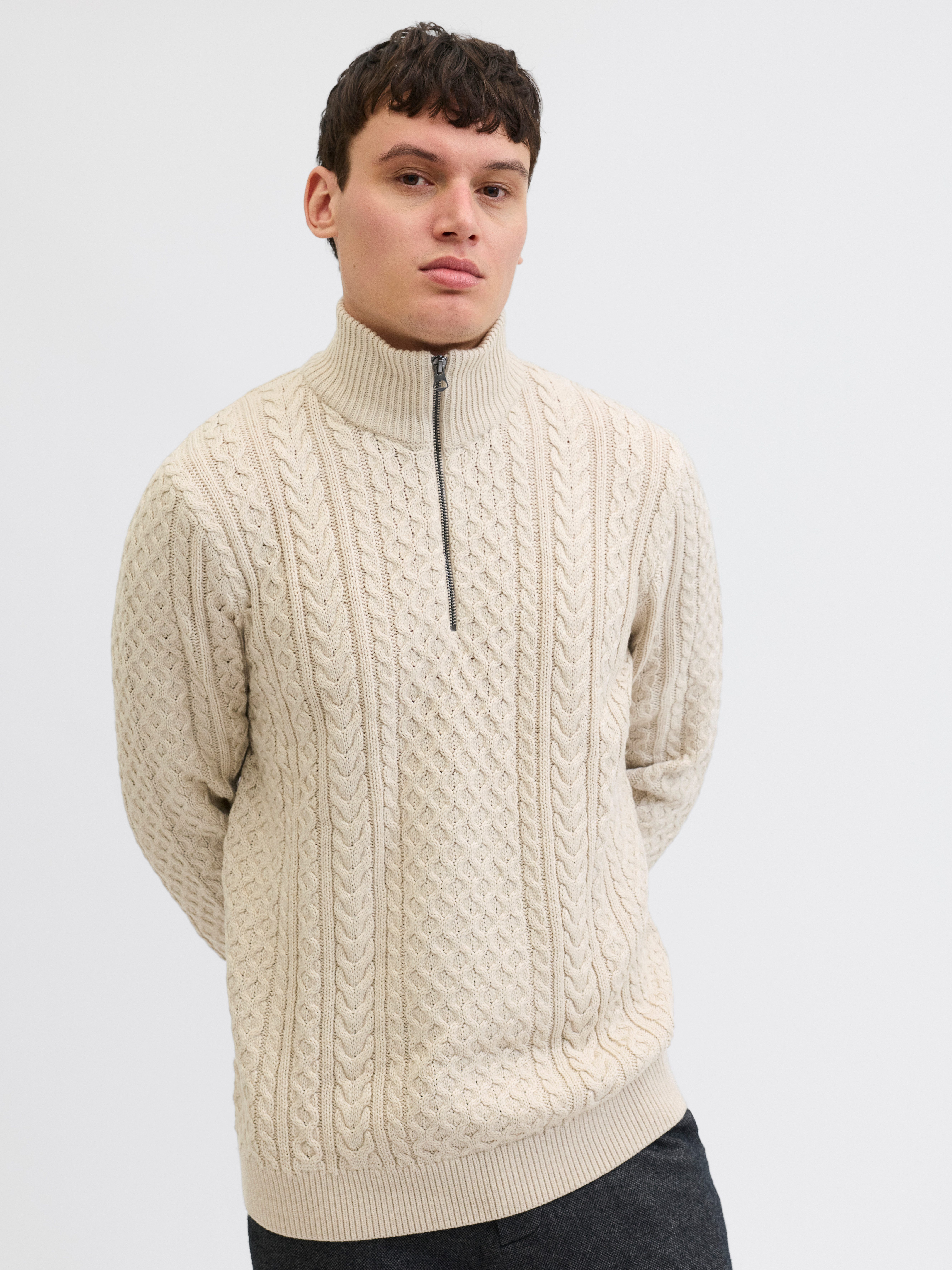 Jack & Jones Troyer JPRBLUSEAN KNIT CABLE HALF ZIP SN günstig online kaufen