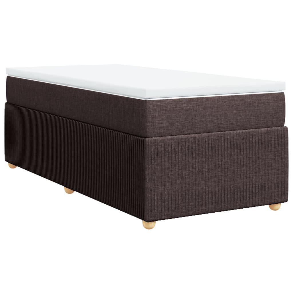vidaXL Bett Boxspringbett mit Matratze Dunkelbraun günstig online kaufen