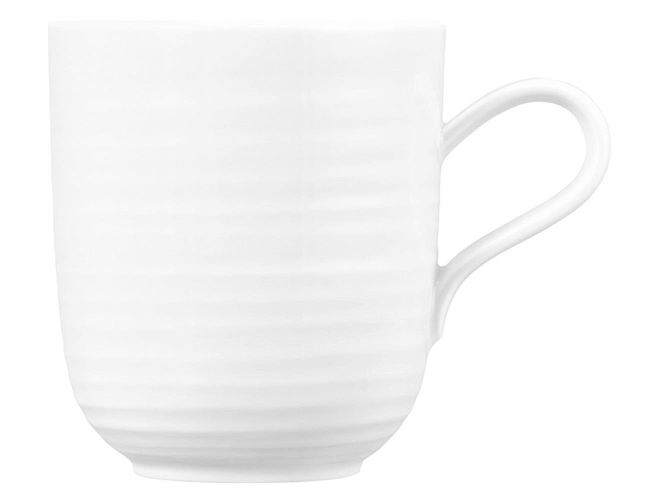 Seltmann Weiden Becher Seltmann Weiden Terra weiß Becher mit Henkel 0,4 l, Porzellan