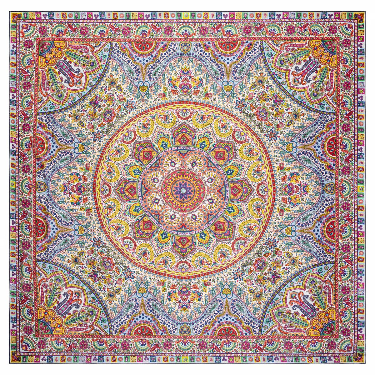 Roeckl Halstuch Roeckl Circular Paisley 140x140 - multi colour (beige) Scarf Damen
