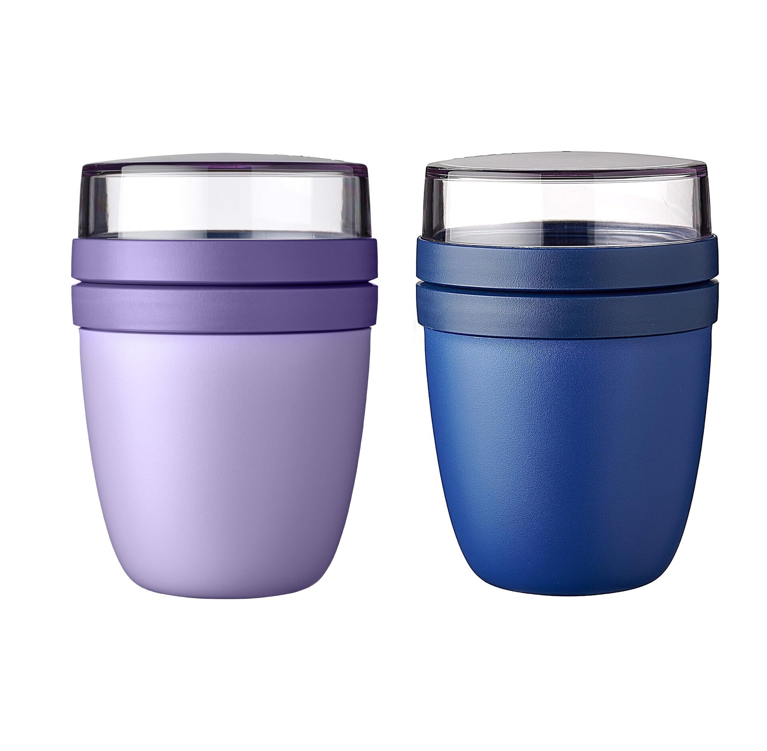 Lunchbox Lunchpot Ellipse Mixed, Becher to go, Vivid Lilac + Vivid Blue