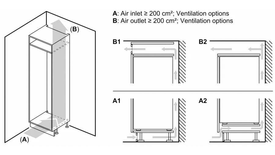 NEFF Einbaukühlschrank N KI1212FE0, 50 hoch, breit 87,4 cm 54,1 cm