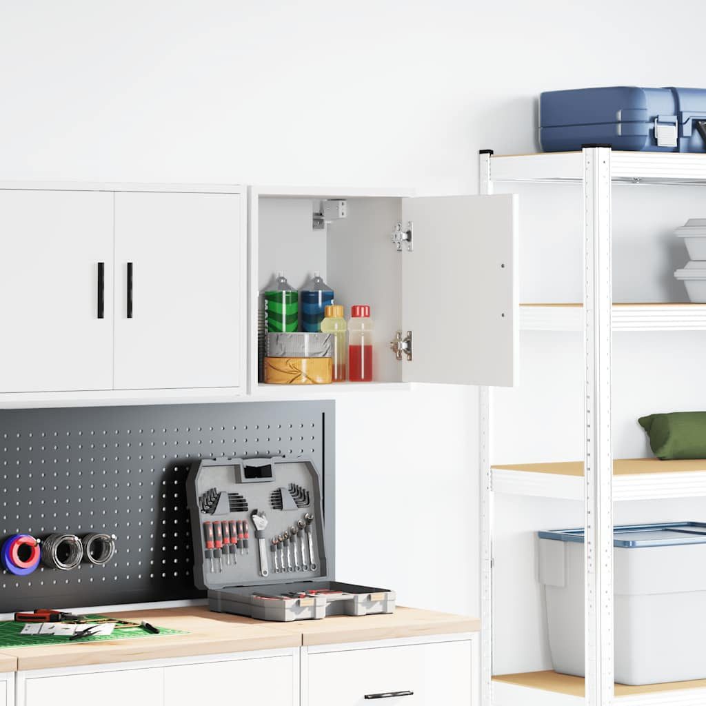 vidaXL Schrankmodule Garagen-Wandschrank Weiß Holzwerkstoff günstig online kaufen