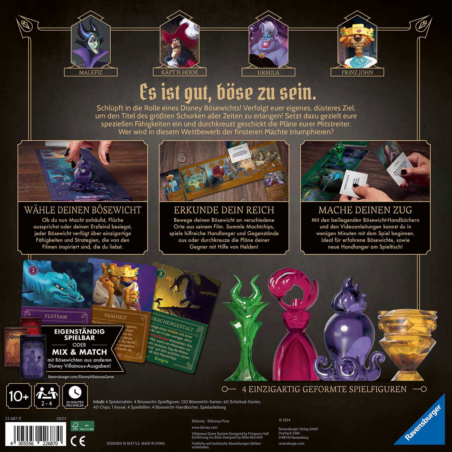 Ravensburger Spiel Familienspiel Disney Villainous Einführung ins Böse 22687