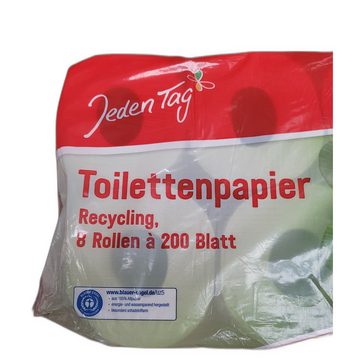 Jeden Tag Toilettenpapier JedenTag Recyceltes Toilettenpapier 3-lagig 8x200 Blatt
