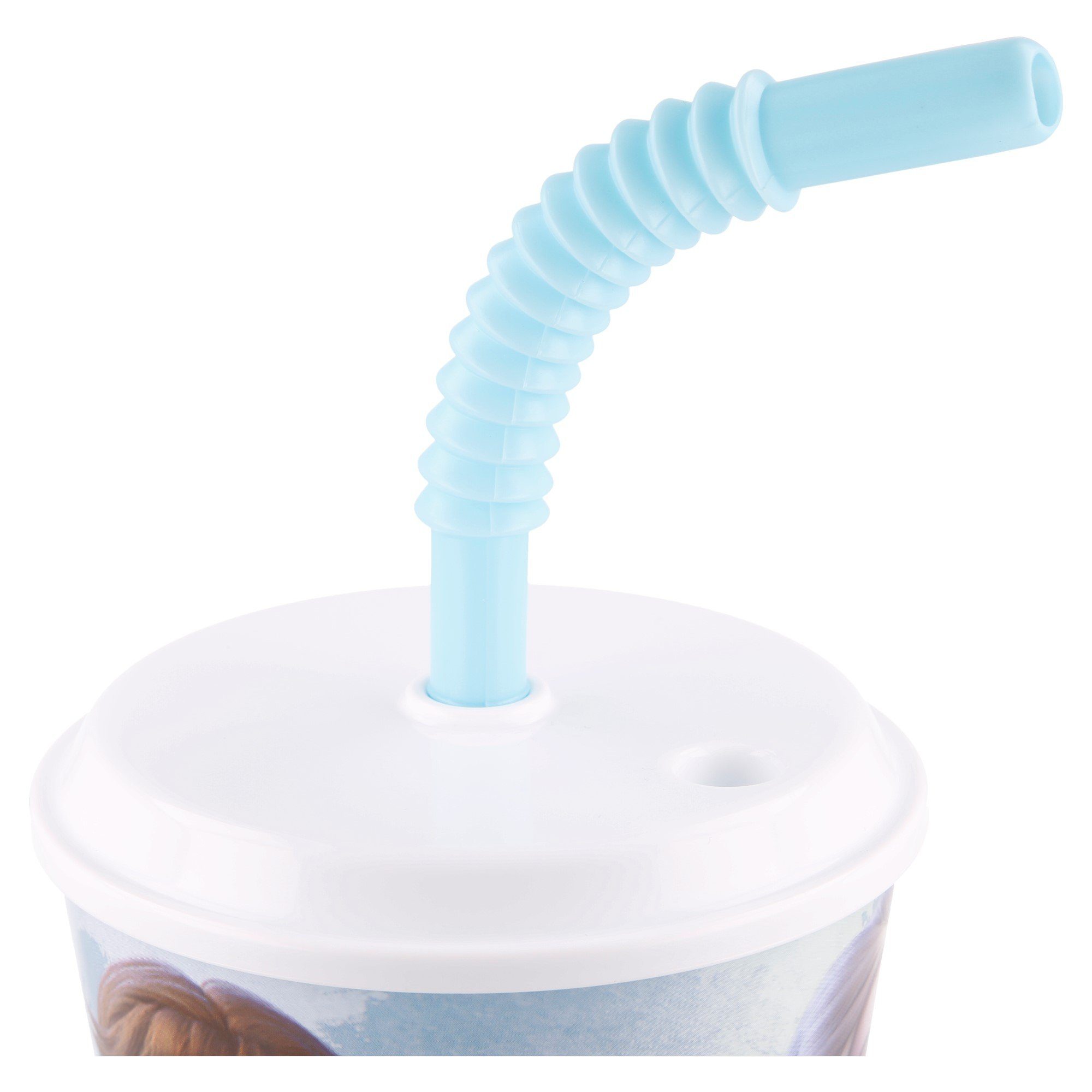 und Kunststoff, Kinderbecher, ml mit Deckel BPA 430 Trinkhalm Disney frei Frozen