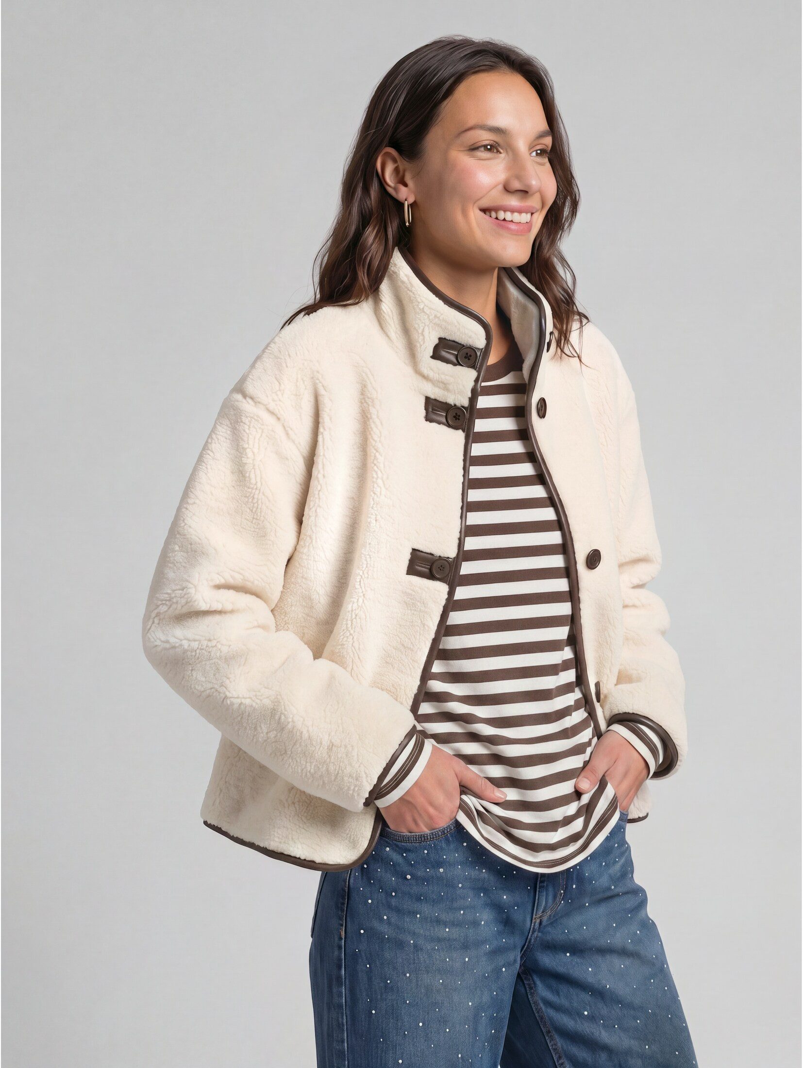 TOM TAILOR Denim Sommerjacke Jacken Teddy Jacke mit Taschen