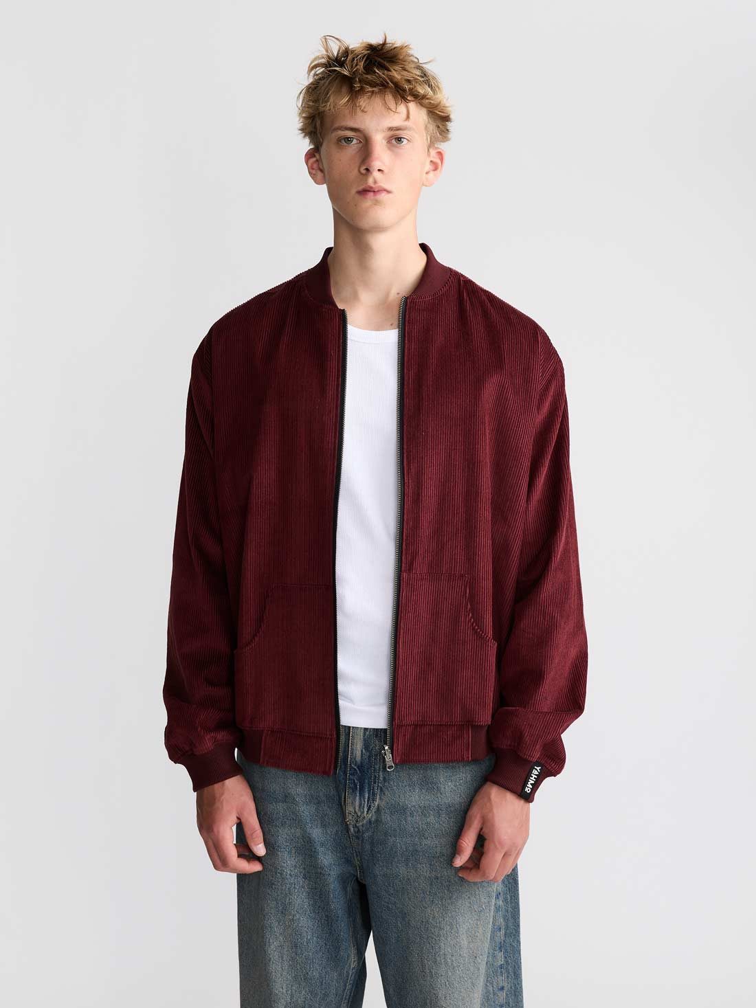 Yahmo Bomberjacke Oskar Reversible Bomber Jacket Orchid/Wine Wendbare Bomberjacke mit zwei unterschiedlich gestalteten Seiten