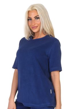 Normann Relaxanzug Damen kurzarm Frottee Schlafanzug Oberteil Pyjama Top Mix & Match