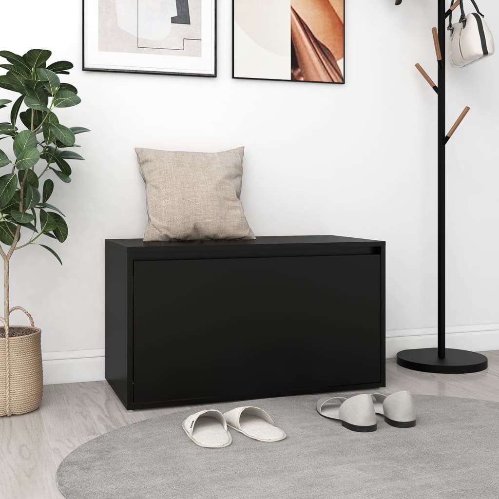 furnicato Truhenbank Flurbank 80x40x45 cm Schwarz günstig online kaufen