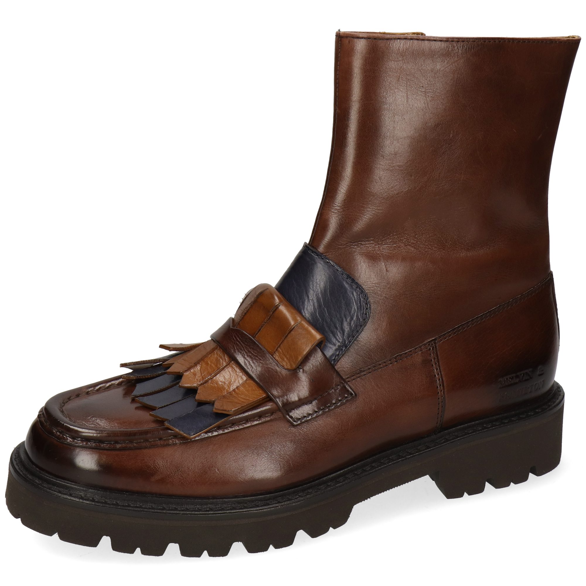 Melvin & Hamilton Regine 33 Leder-Stiefeletten für Damen Stiefelette Flache Absätze, Echtes Leder, Vegetabile Gerbung