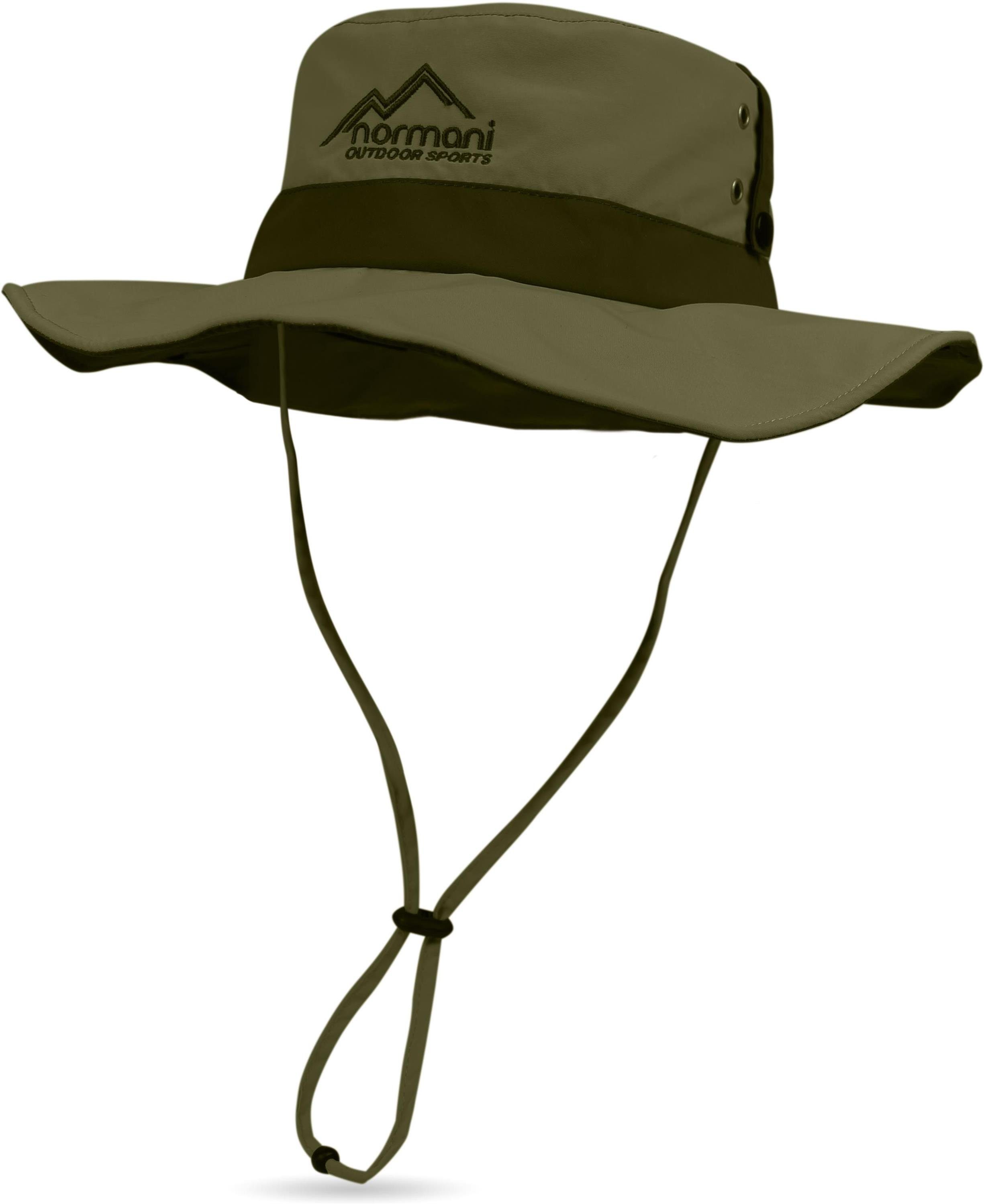 Outdoorhut normani Shady + Reisehut leichter 40 Outdoor-Hut Schutz Oliv UV Fischerhut Sommerhut Wanderhut mit Sonnenhut
