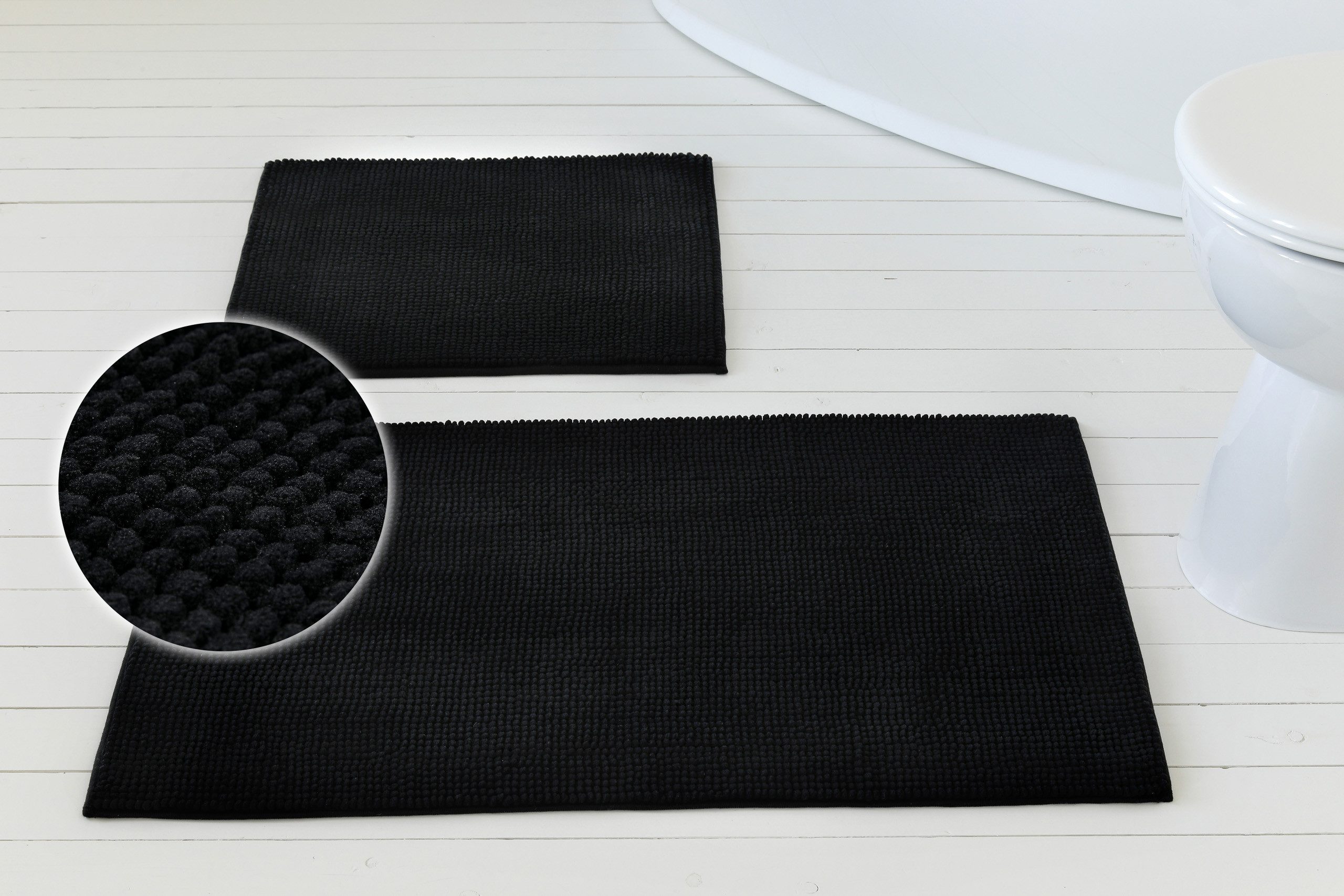 OTTO home Badematte Kaelan, weicher Chenille, Höhe 14 mm, rutschhemmend beschichtet, fußbodenheizungsgeeignet, Polyester, rechteckig, Badvorleger, Badteppich weiches Chenille, pastellfarben, Badezimmer