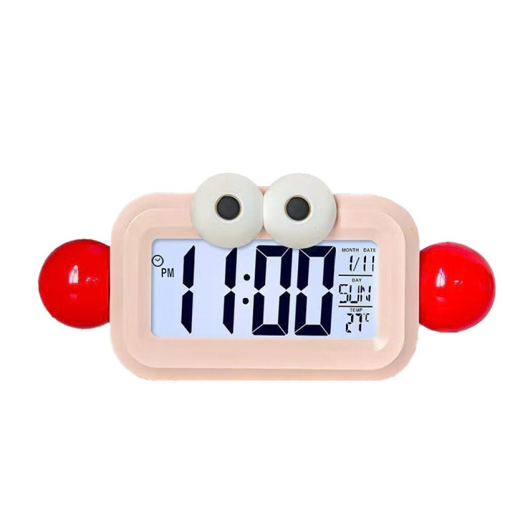 FELIXLEO Intervall-Timer Digitaler Wecker Tisch LCD Snooze Datum Temperatur Timer Rosa. (1-St)