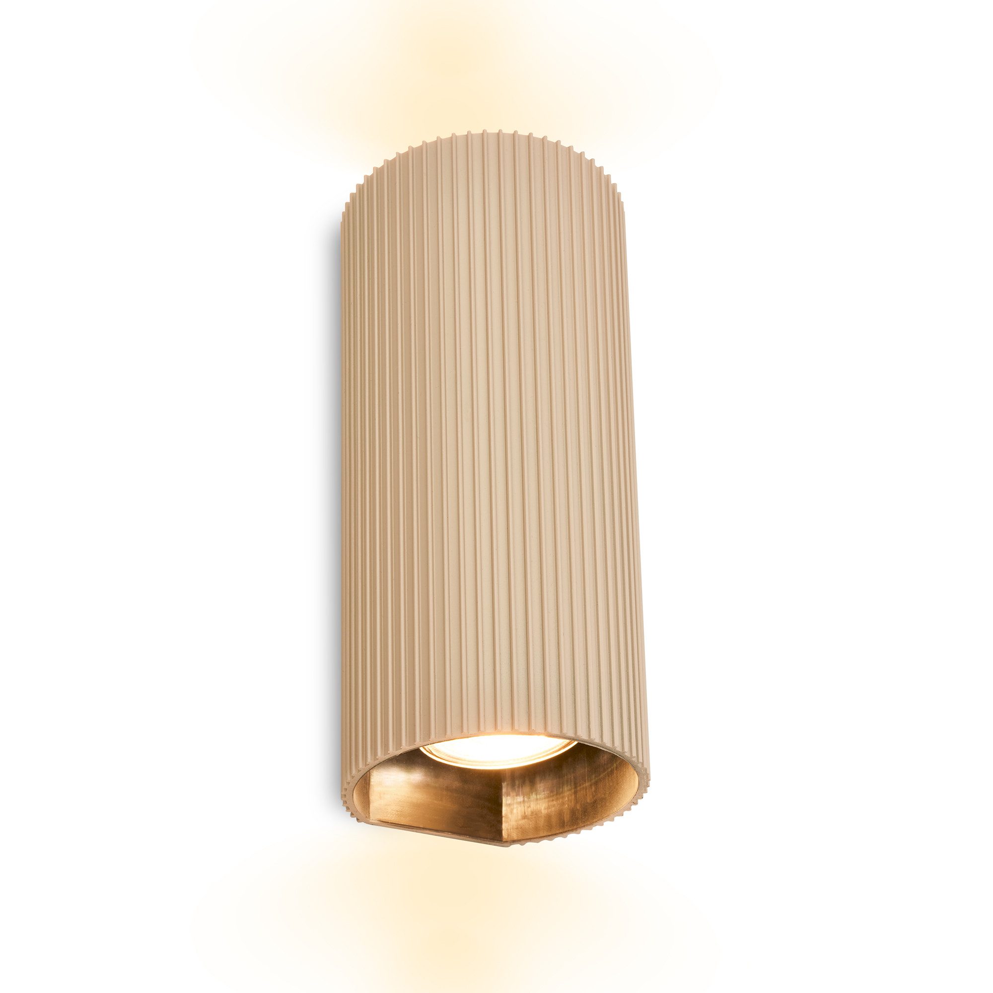 Briloner Leuchten LED Wandleuchte Wandlampe Up-/Downlight GU10 Riffle-Optik, ohne Leuchtmittel, Abhängig vom Leuchtmittel, 8,5x20x8 cm, Wohnzimmer, Flur, Schlafzimmer