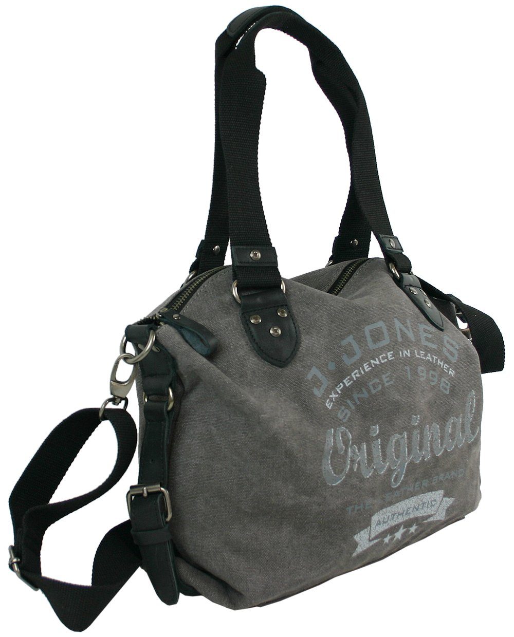 J JONES JENNIFER JONES Schultertasche Damen Canvas Umhängetasche, Handtasche vintage look, casual