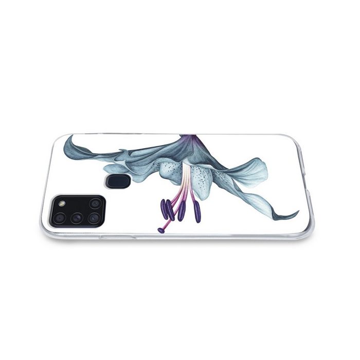 MuchoWow Handyhülle Blumen - Aquarell - Lilie Handyhülle Samsung Galaxy A21s Smartphone-Bumper Print Handy