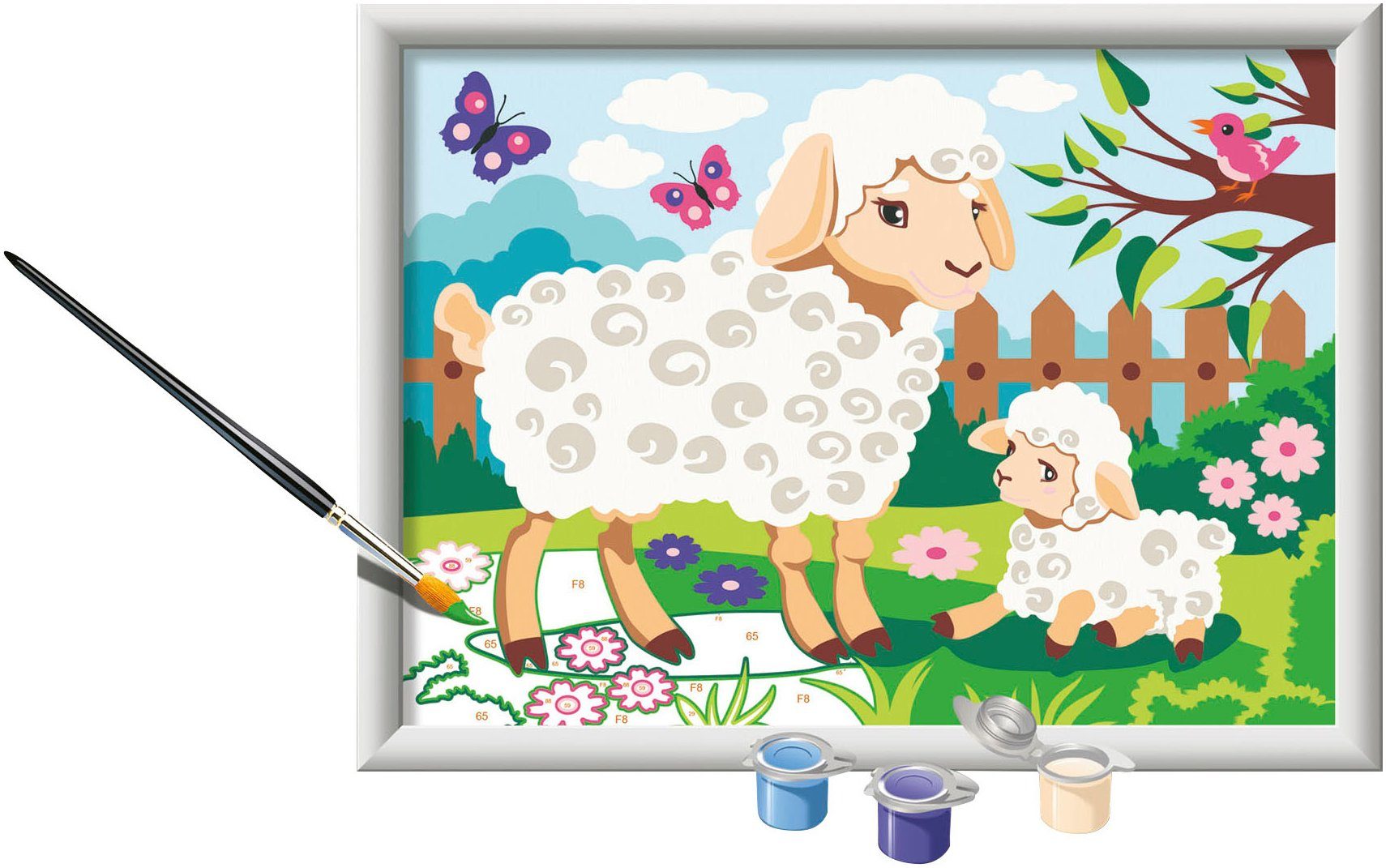 Ravensburger Malen nach Zahlen Schaf mit Lämmchen, Made in Europe