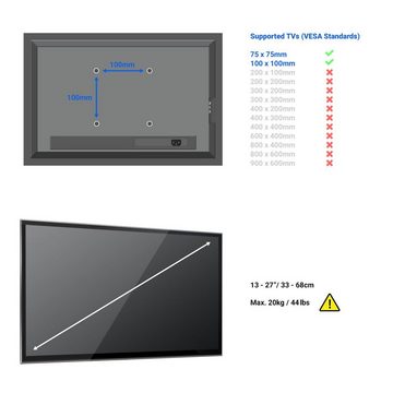 deleyCON deleyCON TV & Monitor Deckenhalterung - 13" - 27" Zoll (33cm-68cm) TV-Wandhalterung