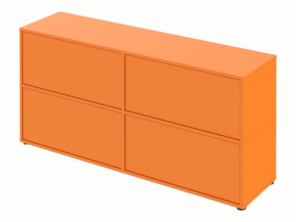 nuvii Sideboard N01 Sideboard, geschlossen, Breite 148 cm × Höhe 79 cm x Tiefe 41cm, Made in Germany, grifflos, Push-to-open