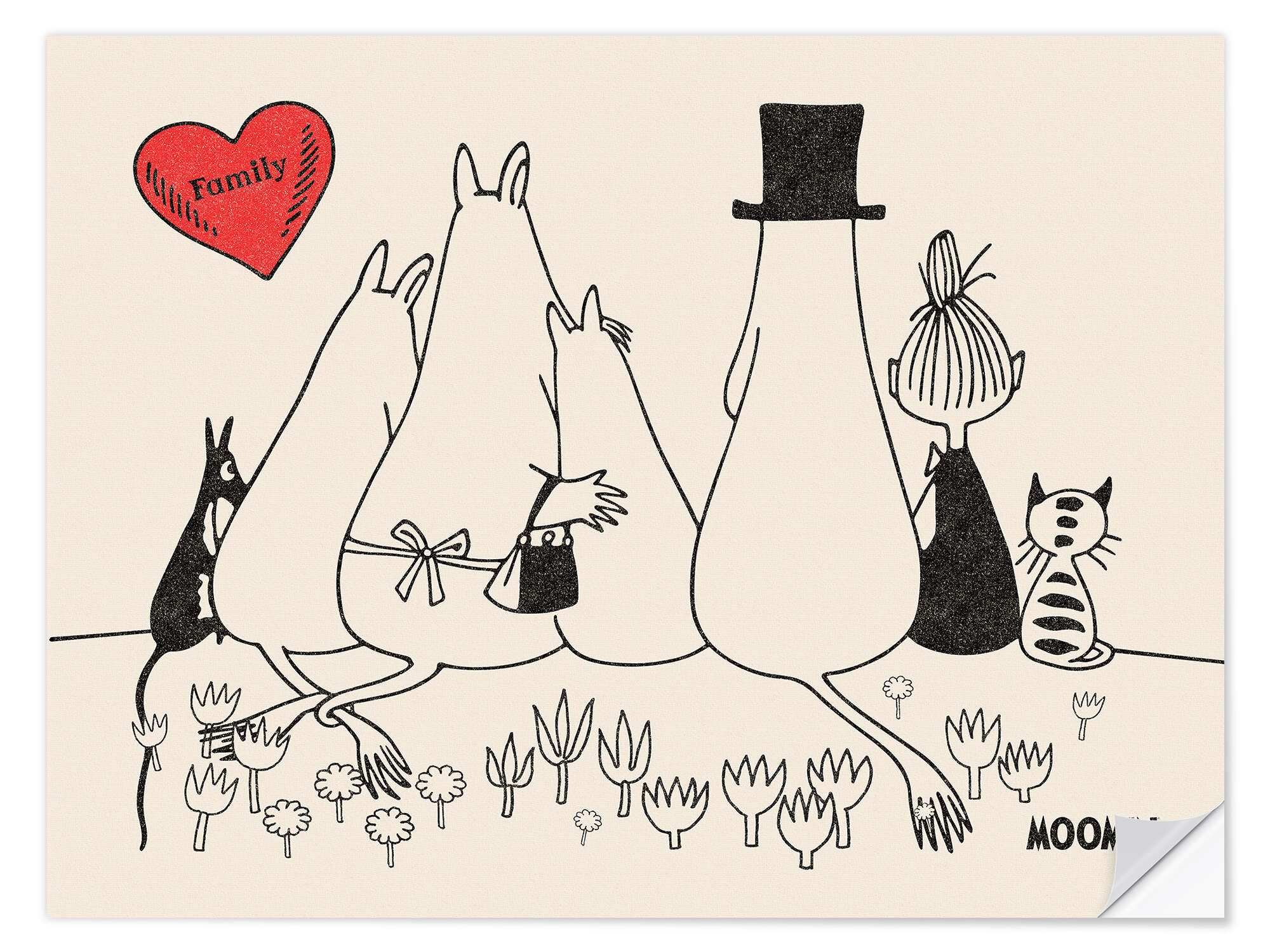 Posterlounge Poster Moomin, Moomin Family, Kinderzimmer günstig online kaufen