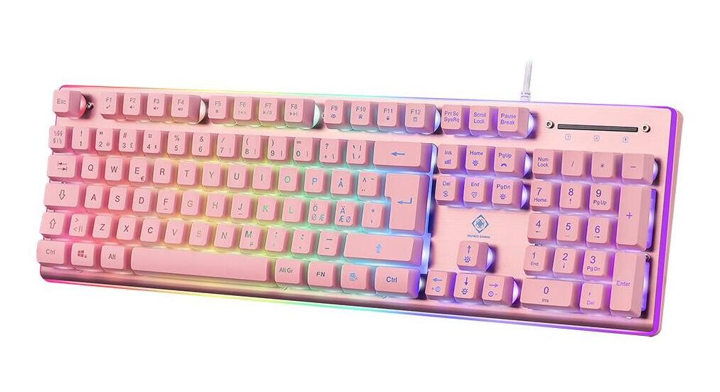 DELTACO Deltaco PK75 Gaming Tastatur, Pink Gaming-Tastatur