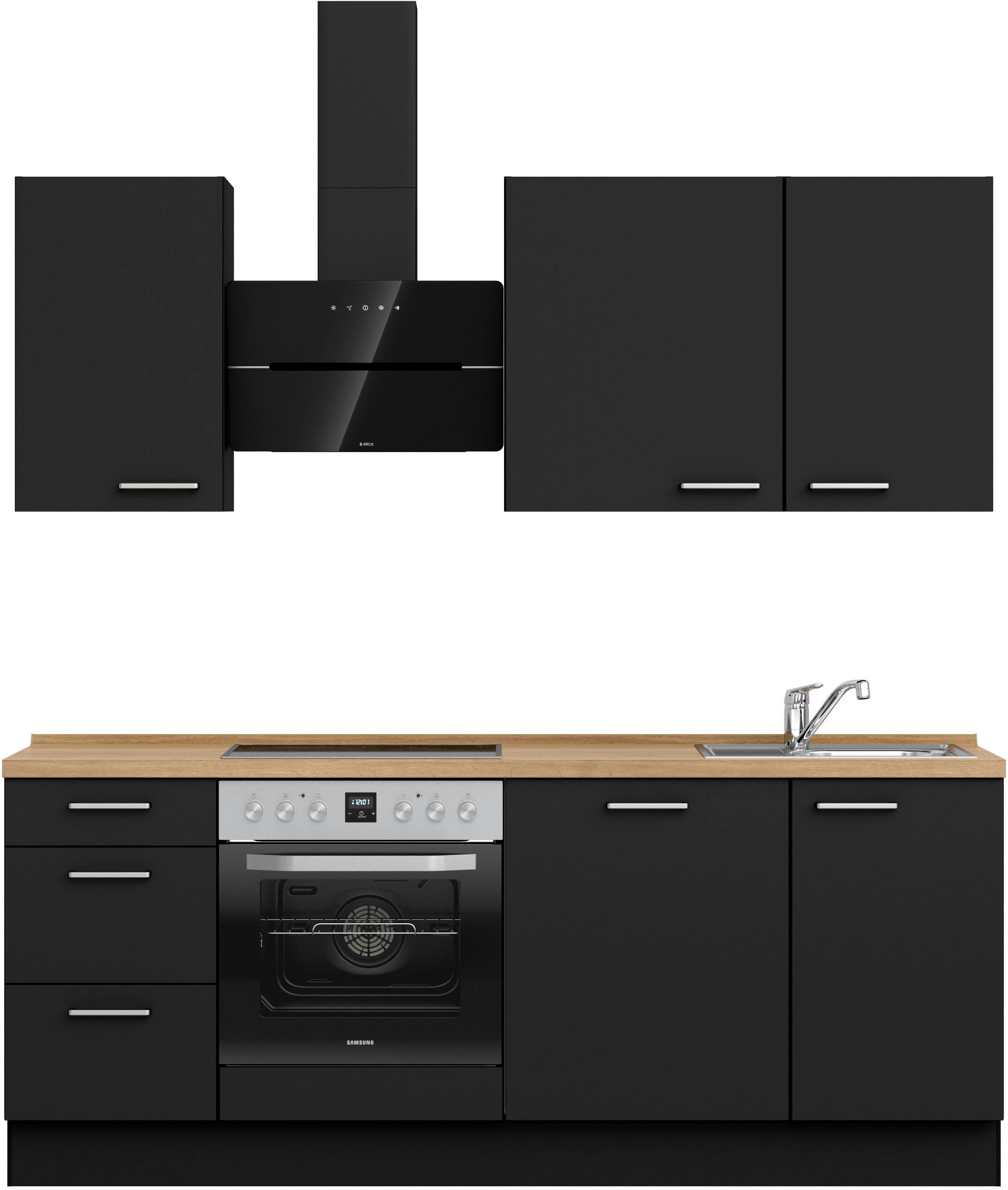 nobilia® Küchenzeile "Touch II", vormontiert, Ausrichtung günstig online kaufen