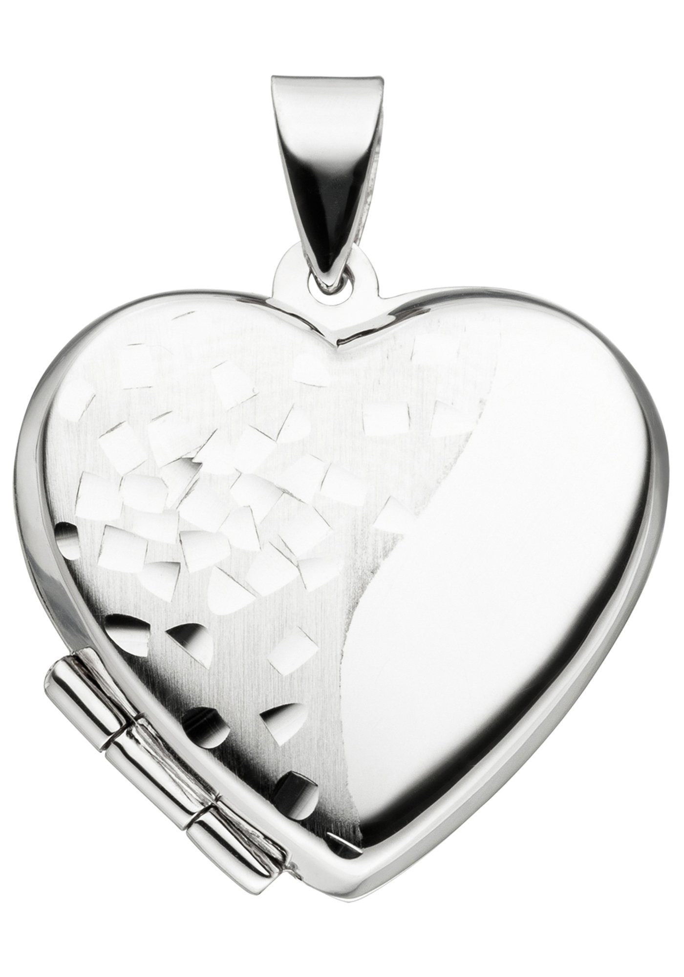 JOBO Medallionanhänger Anhänger Medaillon Herz, 925 Silber