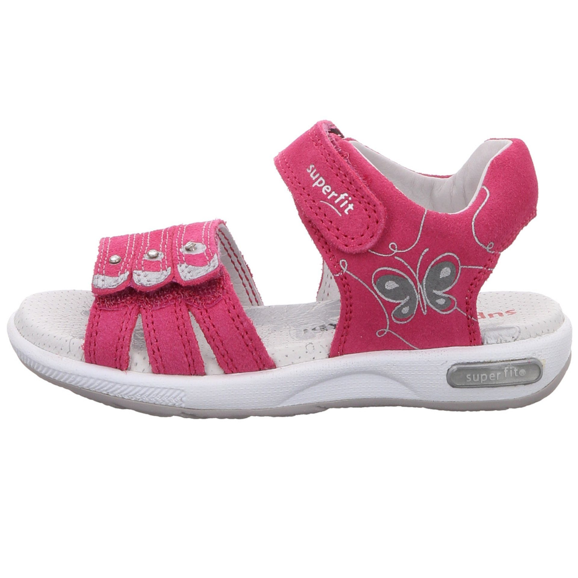 Emily Kombi Sandale Superfit Schuhe Kinderschuhe rot+lila sonst Sandale Mädchen Veloursleder Sandalen