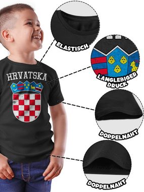 Shirtracer T-Shirt Kroatien Wappen Hrvatska Krotatisch (1-tlg) 2024 Fussball EM Fanartikel Kinder
