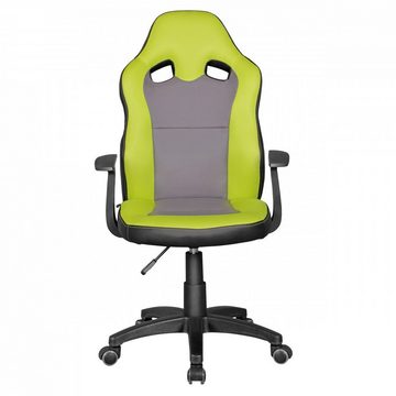 möbelando Gaming-Stuhl SPEEDY - Racing Kinder-Schreibtischstuhl für Kinder ab 8 Grün / Grau, 60 x 112 x 60 cm (B/H/L)