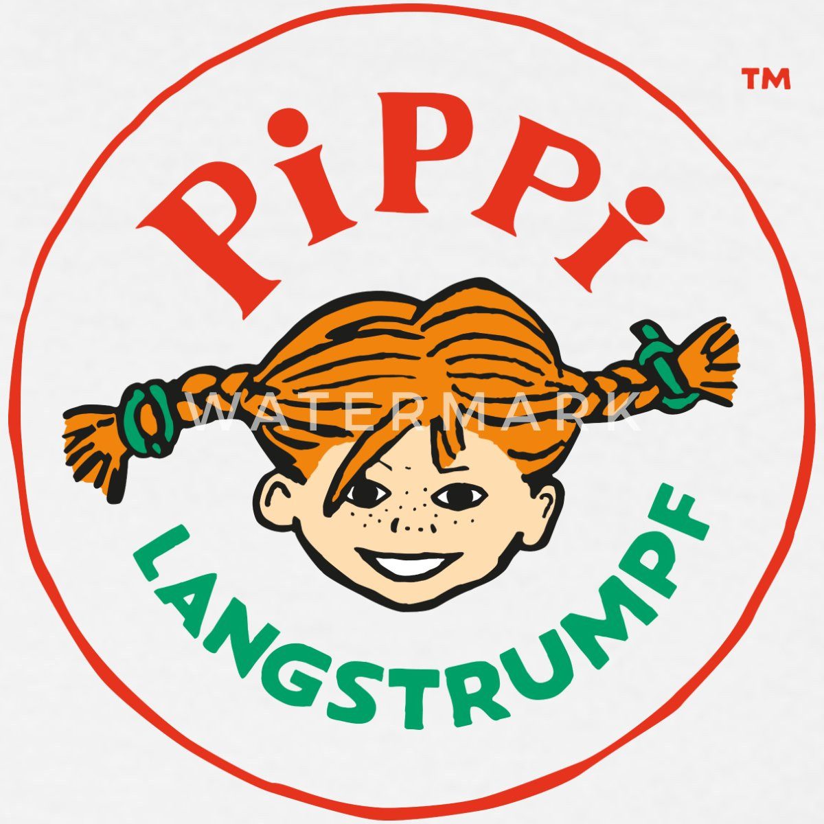 Spreadshirt T-Shirt Pippi Langstrumpf Rundes Logo Männer T-Shirt (1-tlg)
