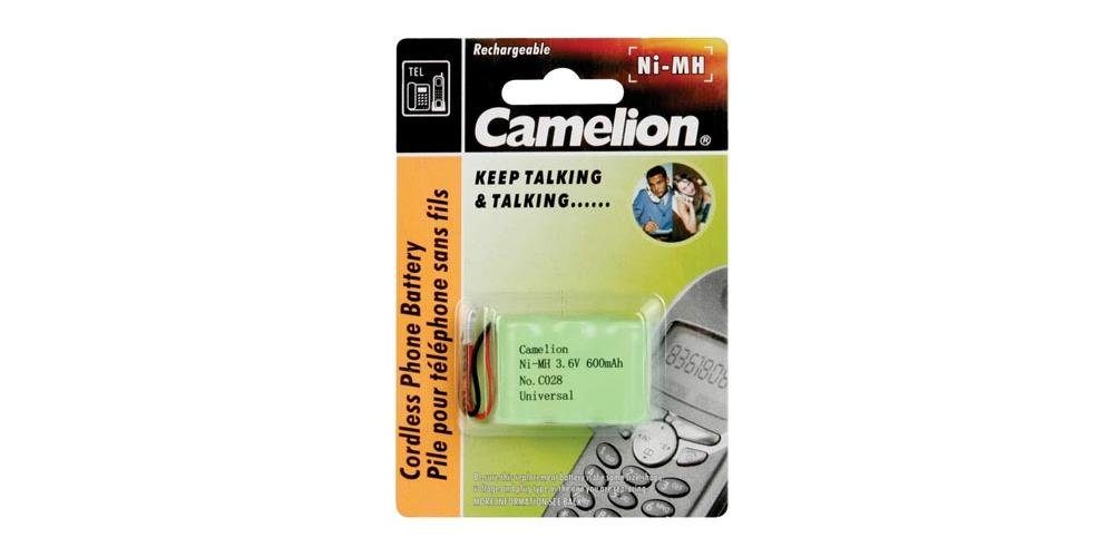 Camelion NiMH BATTERY FOR CORDLESS TELEPHONE 3.6V-600mAh (UNIVERSAL PLUG) Batterie