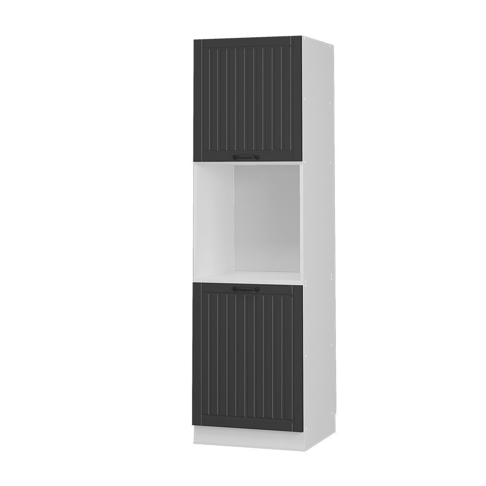 Vicco Herdumbauschrank Fame-Line, Anthrazit/Weiß, 60 cm günstig online kaufen