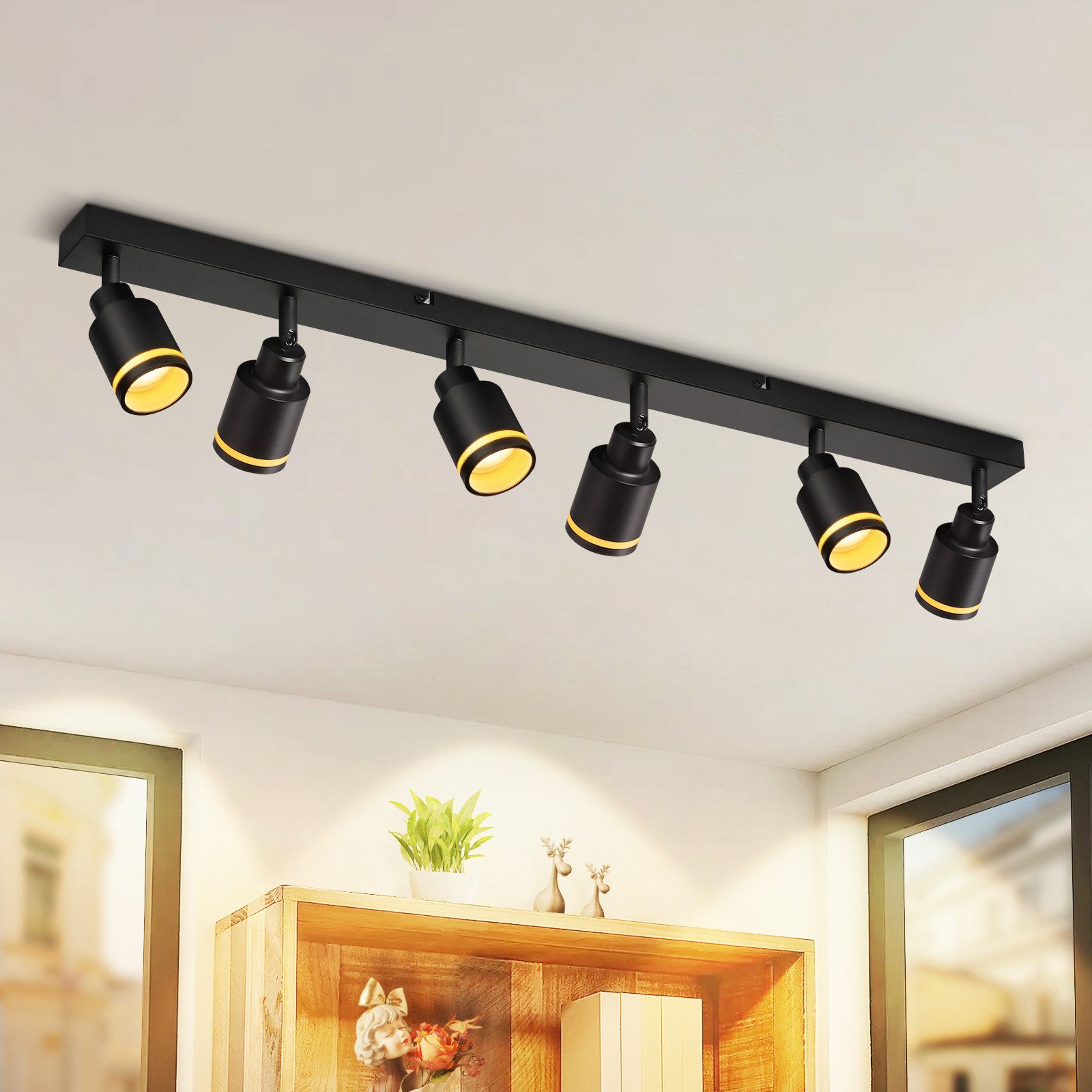 Nettlife Deckenstrahler Schwarz GU10 Schwenkbar Modern günstig online kaufen
