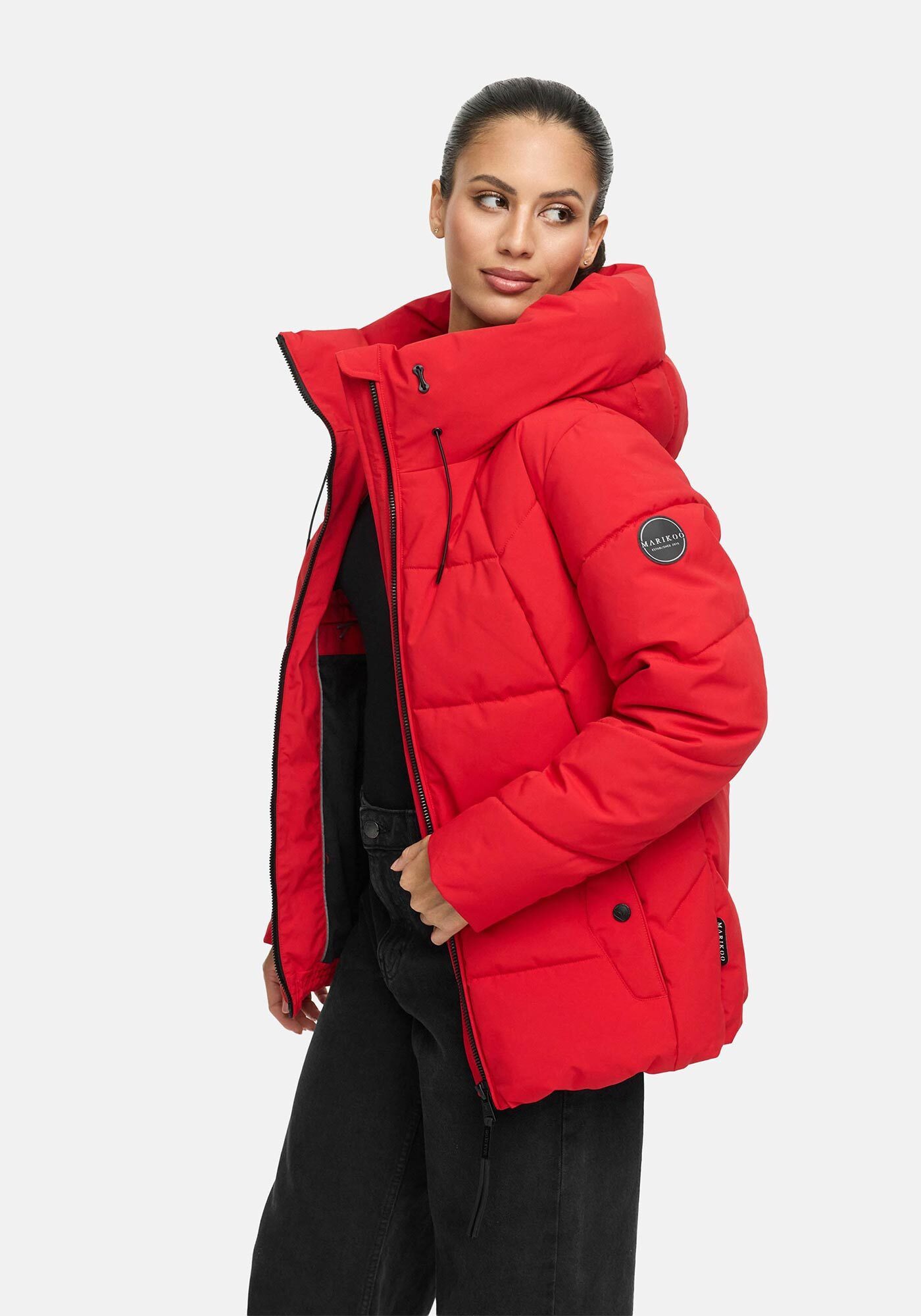 Marikoo Winterjacke Kuscheltatze mit wärmendem Innenfutter und extra hohem Kragen