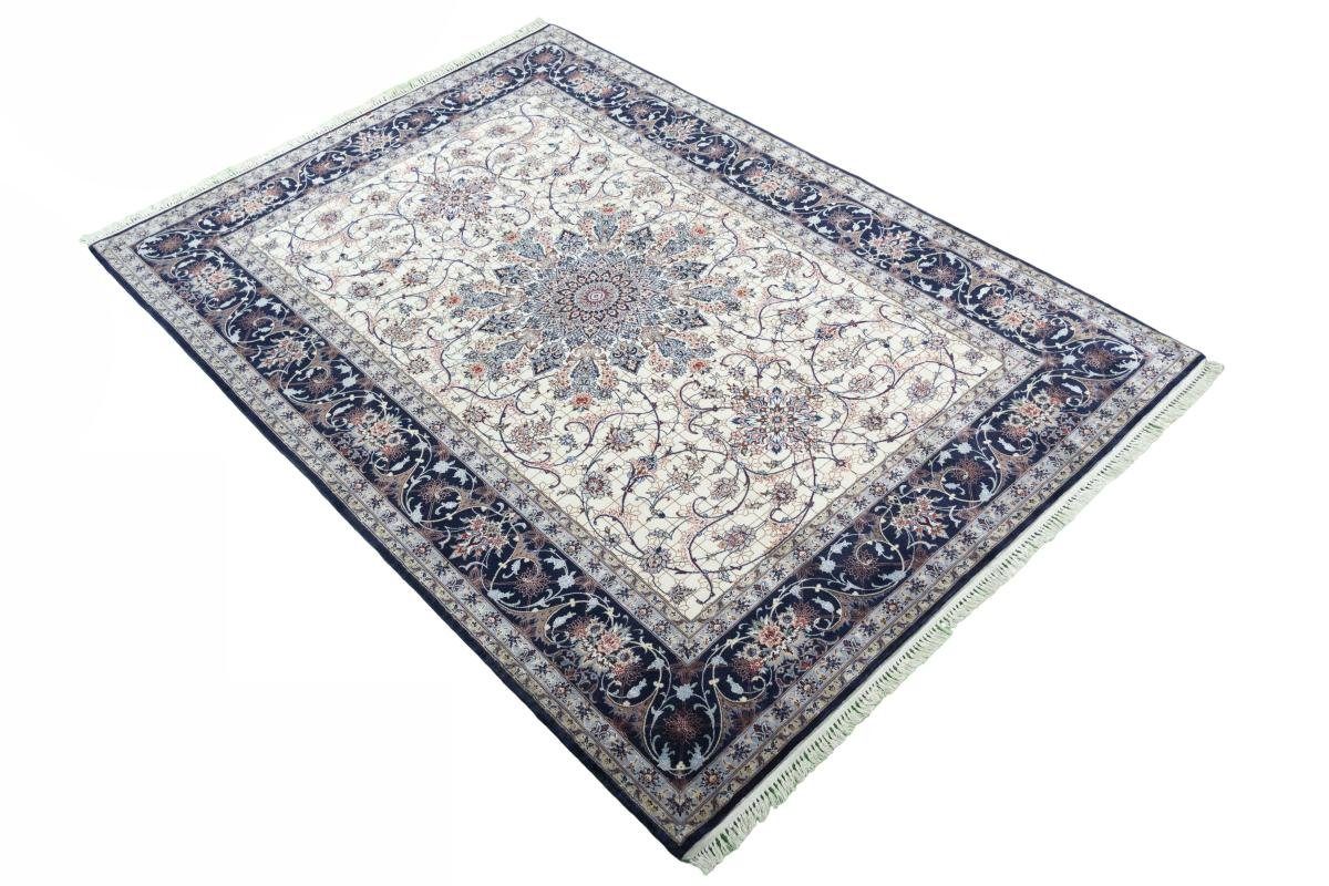 6 mm Trading, Orientteppich Nain Isfahan 165x229 Seidenkette Orientteppich, rechteckig, Höhe: Handgeknüpfter