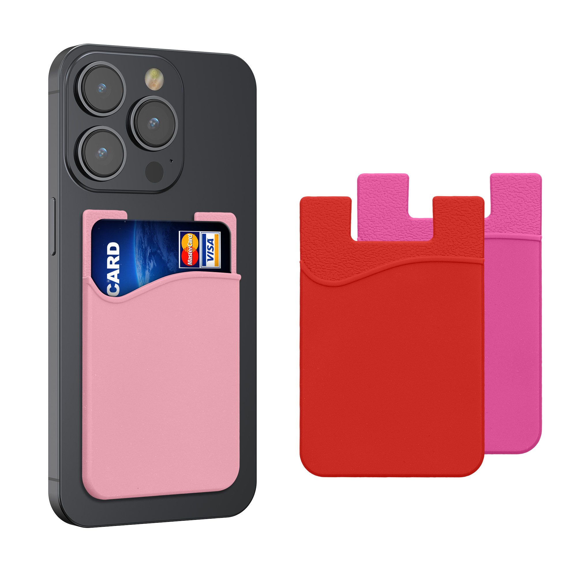 Etui 3x Kartenhalter Hülle für Smartphone