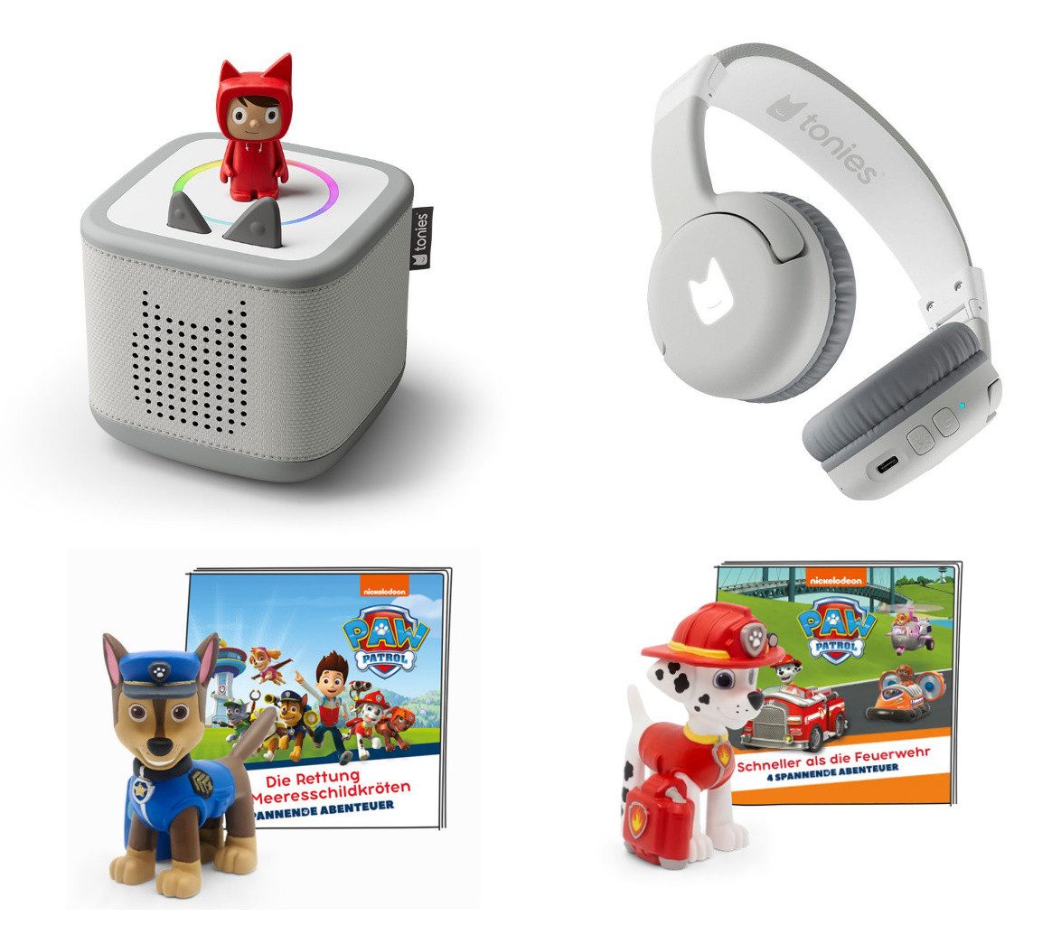 tonies Spar-Starterset Toniebox 2, Lauscher + 2 Paw Patrol Tonies Lautsprechersystem