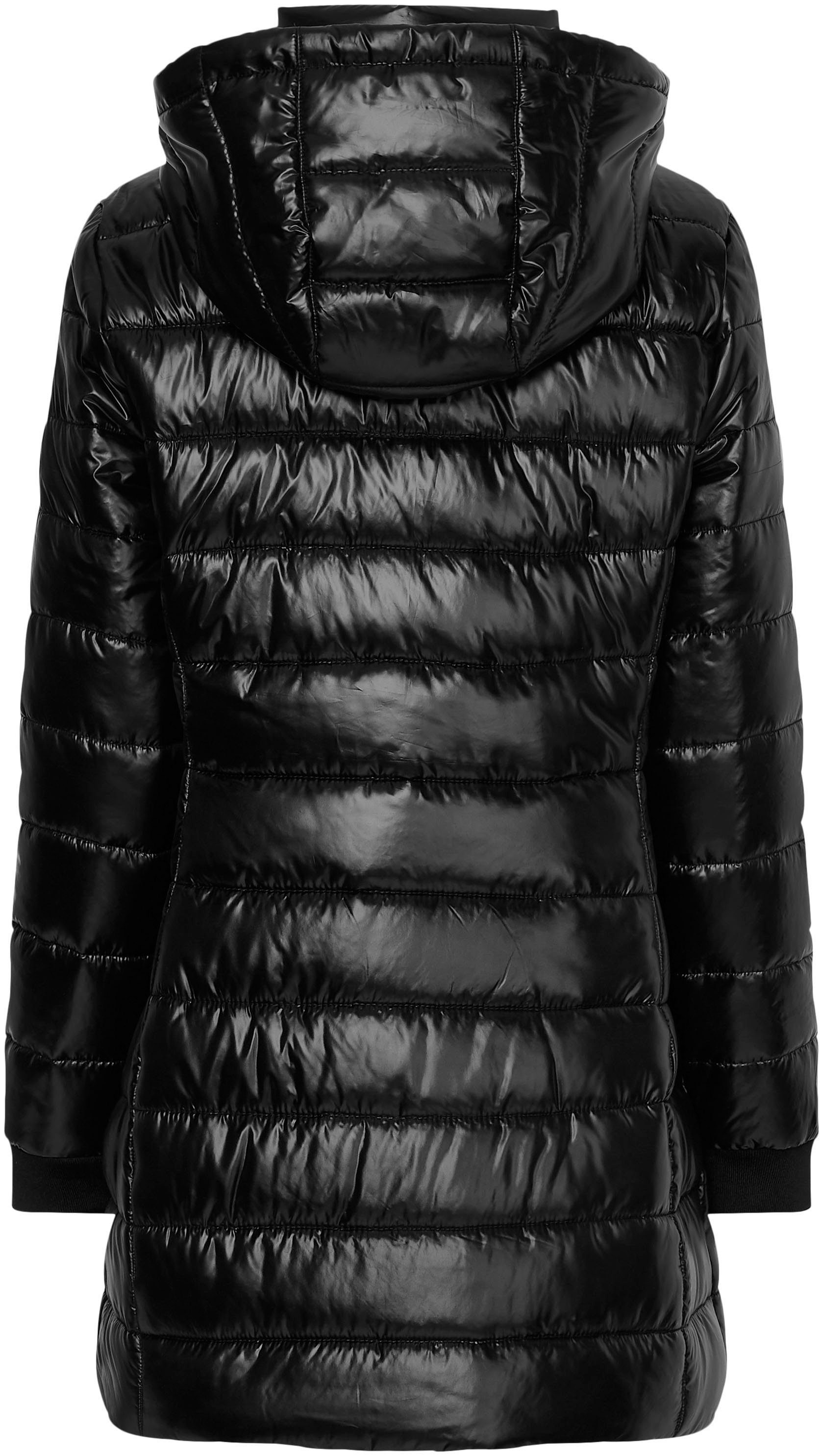 Damen Mäntel Calvin Klein Steppmantel ESSENTIAL REPREVE COAT mit 2-Wege-Reißverschluss, Zipper mit Calvin Klein Logo-Schriftzug